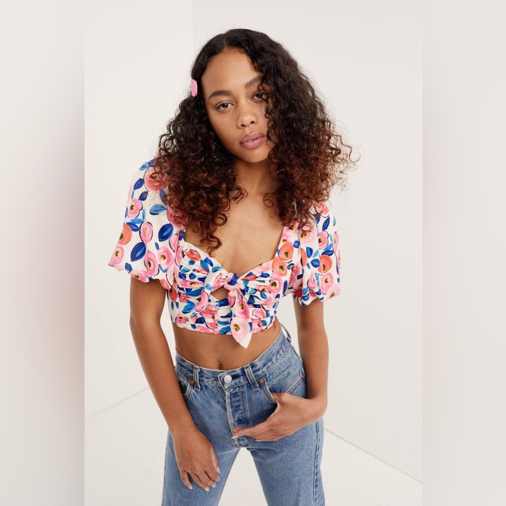 FOR LOVE & LEMONS GIANNA CROP TOP SIZE XS NWT